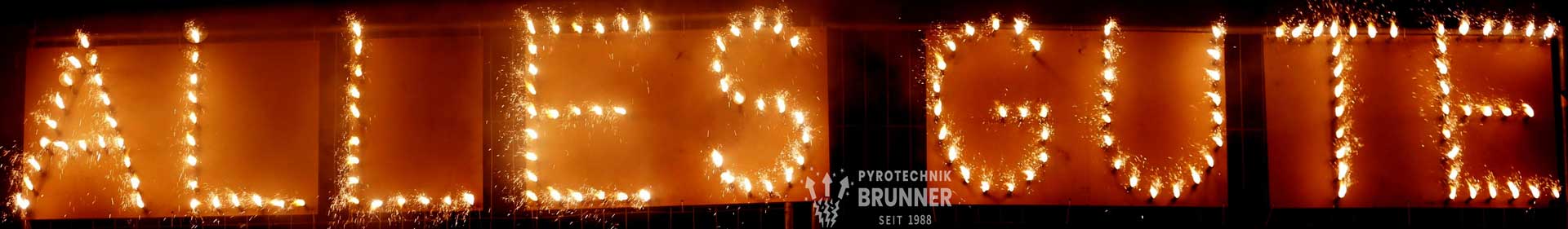 Feuerschriften von Brunner Pyrotechnik