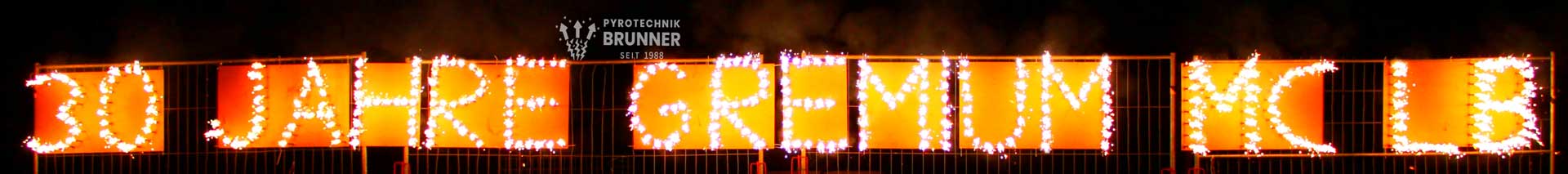 Feuerschriften von Brunner Pyrotechnik